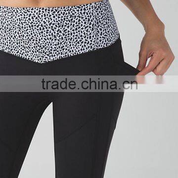 Custom fashion style breathable yoga pants for women in fitness sportswear hot in 2016