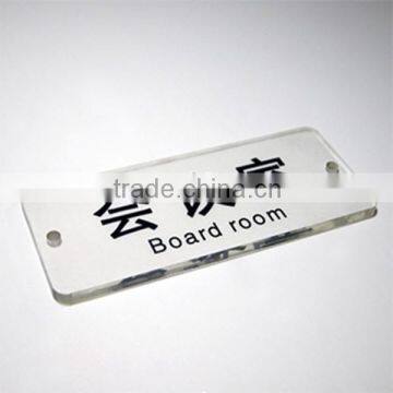 wholesale clear acrylic room number sign