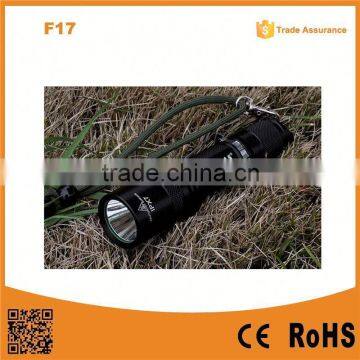 F17 XM-L T6 led Flashlight Torches for 18650 rechargeable battery flashlight tactical