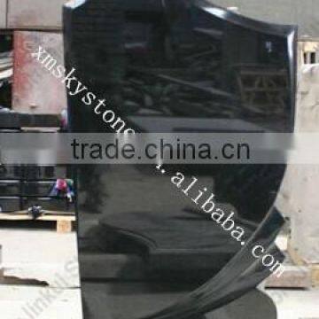 European style shanxi black granite tombstone