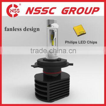 Super Bright H4 Base NO Fan 4000 Lumens 12V Automotive Bulbs Headlight From NSSC Auto or 3 Meters 5S Led Motorcycle Headlight photo-2