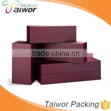 luxury matte lamination paper gift box for 1 bottle wine pack