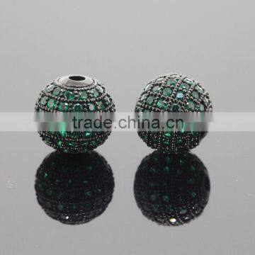 8mm Green Luster CZ Crystal Beads Jewellery Round 24k Cubic Zirconia Disco Balls photo-5