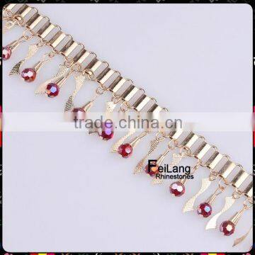 Feilang Wedding decoration rhinestone Cup Chain for garment accessories