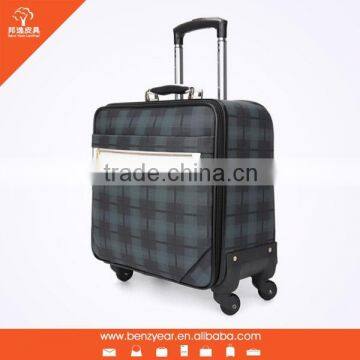 14 Inch , 4 Wheels , Soft PVC Case , Nylon Zipper Trolley Travel Luggage Bag photo-4