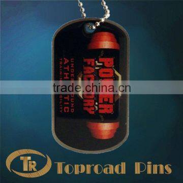 hot sale shape printing custom dog tag with chain smart colour process