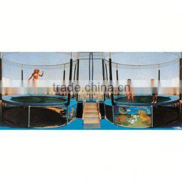 Square Trampolines, ZY-TR472 Mobile Bungee Trampoline With 4 Stages