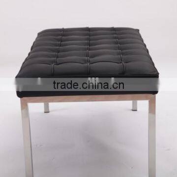 Wholesale cheap genuine leather french style waiting room bench