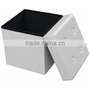 Unique Purple Polyester Storage Cube Ottoman photo-4