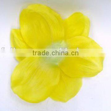 Silk Flowers Diameter 17cm Yellow Artificial Big Daffodil Flower Head photo-3