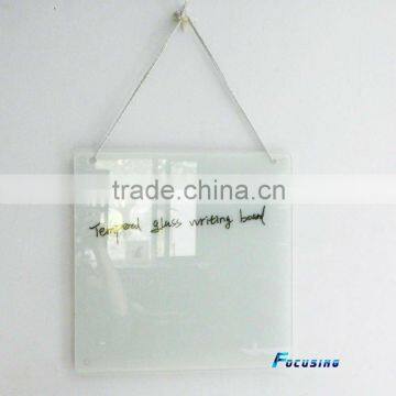 Tempered glass writing board wtih hanging cord