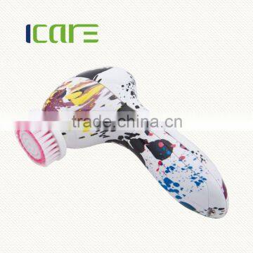 facial cleaner with 2 replaceable massage heads/face massager/facial brush