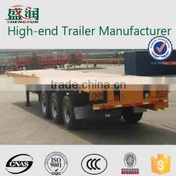 Shengrun factory best price tri-axle flatbed semi trailer 40Tons capacity for sale