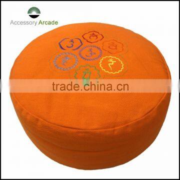 Seven Chakra Embroidery zafu cushion filling with Kapok or Pure cotton