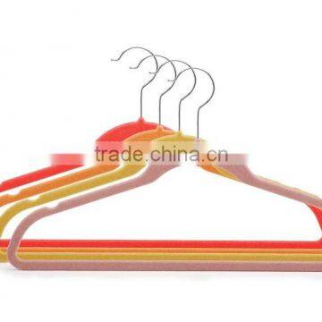 Plastic Velvet hanger clothes hanger ASDF04
