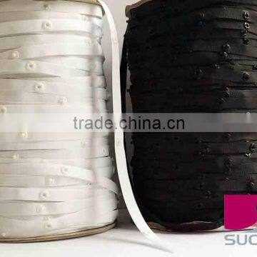 Polyester black sanp fastener decorative tape