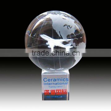 pure crystal ball with laser for home decorations(R-0669