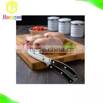 Black handle chicken bone scissors stainless steel kitchen scissors