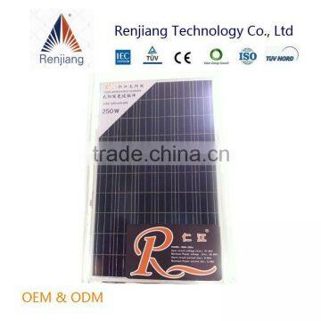 Grid Tied Solar System Use 250W Poly Solar Panel With Aluminum Frame
