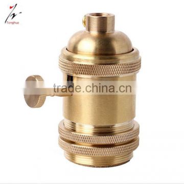 Brass Lampholder E27 with two rings light fixture of ceiling