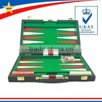 leather backgammon board