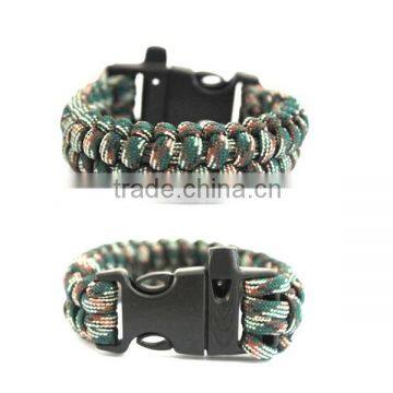 new weave personalized paracord bracelet with whistle buckle