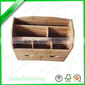 Nature Bamboo Office Storage Box With Drawer
