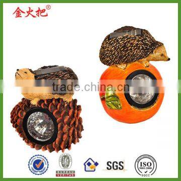 solar hedgehog lights set of 2