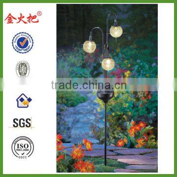 Crackled Glass Globe Lights Solar Garden Stake