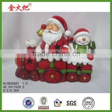 Decorative christmas train with santa tealigh holder