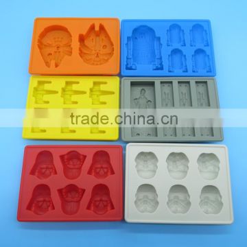 Wholesale FDA food grade non stick bpa free wars lego star silicone gummy candy mold