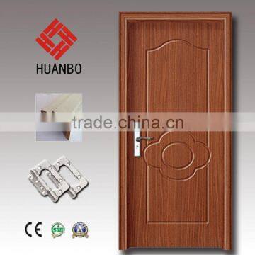 2015 Europe design pvc coated mdf wood door for bathroom,toilet