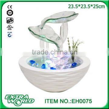 Indoor Tabletop Glass & Ceramic Water Feature Fountain photo-3
