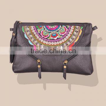 Genuine leather lady messenger bags high quality handmade genuine leather bag
