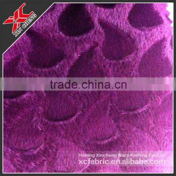 100% polyester cut velvet fabric