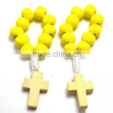 Finger Ring Catholic Rosary in Stainless Steel Jewelry,Catholic Finger Colors Rings,wood Beads Cord Rosary photo-3