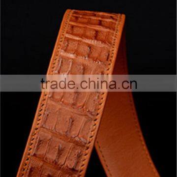 Genuine Crocodile Leather Belts for Men Classsic Buckle Belt Brown photo-5