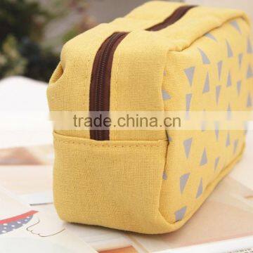 Clear Customizable Fasion Stationary Large Two Zipper Canvas Pencil Case With Compartments for Teenagers photo-3