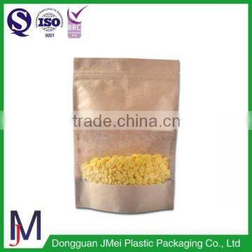 Stand up Pouch Kraft Paper Bag With Window Dry Food Packaging photo-3
