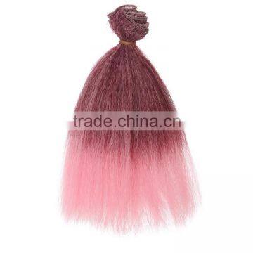 Hotsale Pink Ombre Colored Vintage Dam Troll Doll Hair Wig photo-3