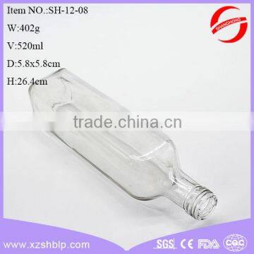 Glass Empty Bottle for Olive Oil With Cap photo-2