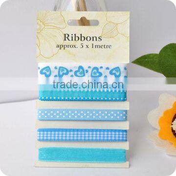 Pattern Ribbon, Grosgrain Ribbon , Ribbon Set , Scrapbooking Ribbon, Ribbon for Bowing photo-1