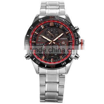 CURREN Men Wristwatches Stainless Steel Date Display Male Sport Quartz Casual Military Watch