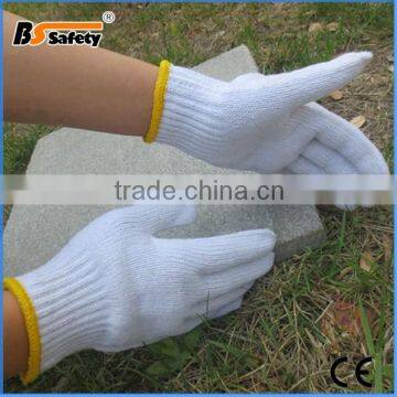 BSSAFETY Cheapest Mix Colored Safety Work Knitted Poly Cotton Glove