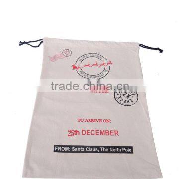Latest Santa Sack Bag With Drawstring Canvas Santa Sack Christmas Gift Stocking Santa Sack