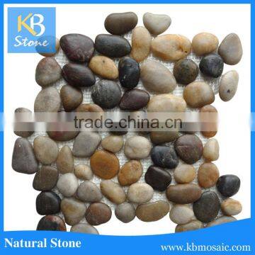 mixed color pebble natural for wall tile