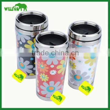 Double wall stainless steel acrylic bottle