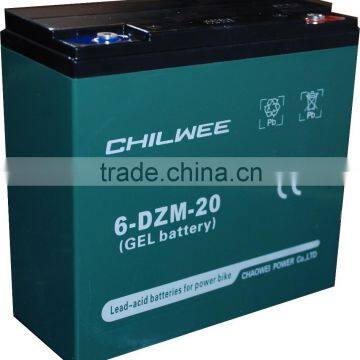 SLA (Sealed Lead Acid) Battery for E-bike, 12V 20Ah