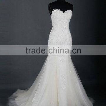 RSW878 Suzhou China Custom Made New Model Lace Mermaid Wedding Dress 2016 Bridal photo-3