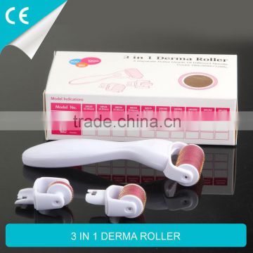 body derma roller micro needle therapy stainless 3 in 1 derma roller 180/600/1200 pins dermaroller/ derma roller